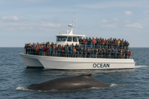 whale watching catamaran or speed boat?